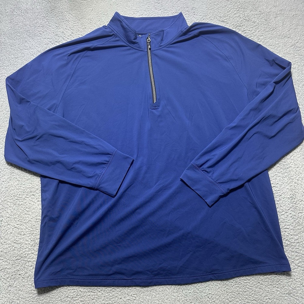 Cutter & Buck‎ Adapt Eco Knit Stretch Recycled Mens Quarter Zip Pullover blue L